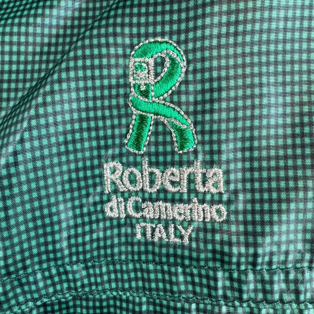 Roberta di Camerino Sport Green Full Zip Windbreaker Jacket Size 90/ US XS/Small